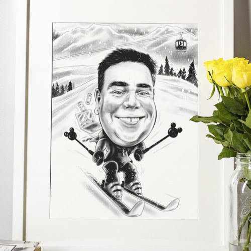 caricature-ski